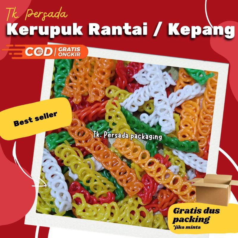

[ 500 gr ] Kerupuk Kepang Warna - Kerupuk Seblak Kepang Warna - Kerupuk Rantai - Kerupuk Uyel