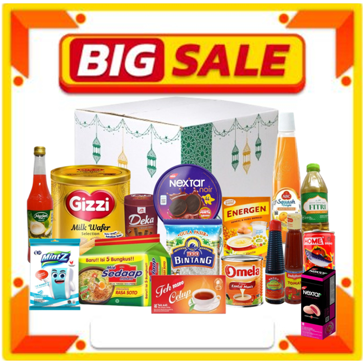 

[D] Parcel Sembako Isi 16 Item Lengkap Free Box Spesial