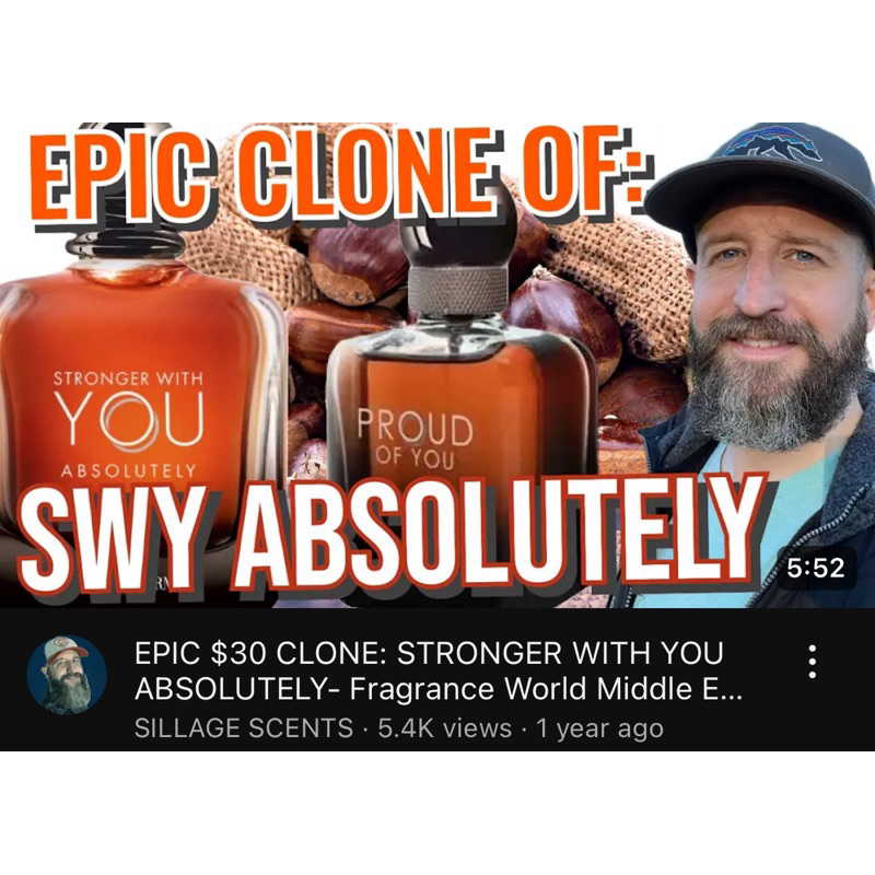 Stronger With You Absolutely clone dupe FW Proud Of You Absolute