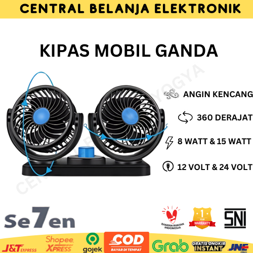 KIPAS MOBIL SE7EN VIPER 12 VOLT 24 VOLT SEVEN ORIGINAL / PENDINGIN RUANGAN MOBIL / PENYEJUK AC MOBIL