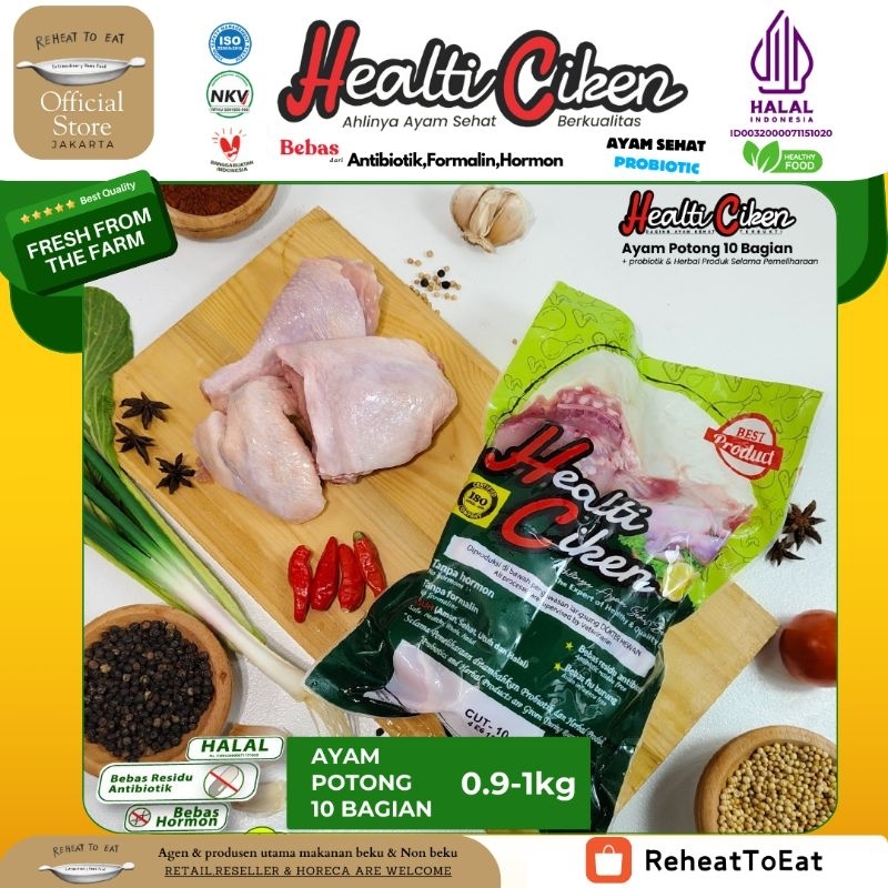 

Healthi Ciken Ayam Potong CUT 10 0,9-1Kg