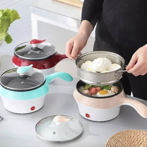 Panci Listrik Steamer & Non Steamer Panci Elektrik Kukusan Stainless Praktis Serbaguna