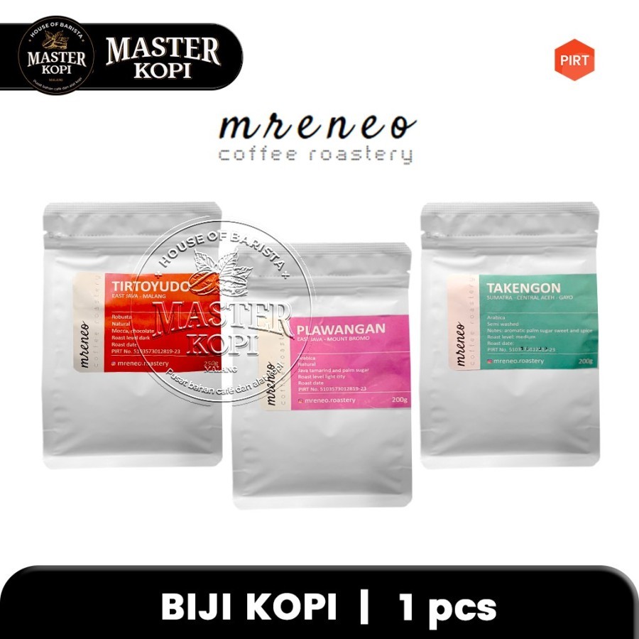 

Biji Kopi Mreneo Coffee Beans Indonesia Takengon Plawangan Tirtoyudo - 1 pcs
