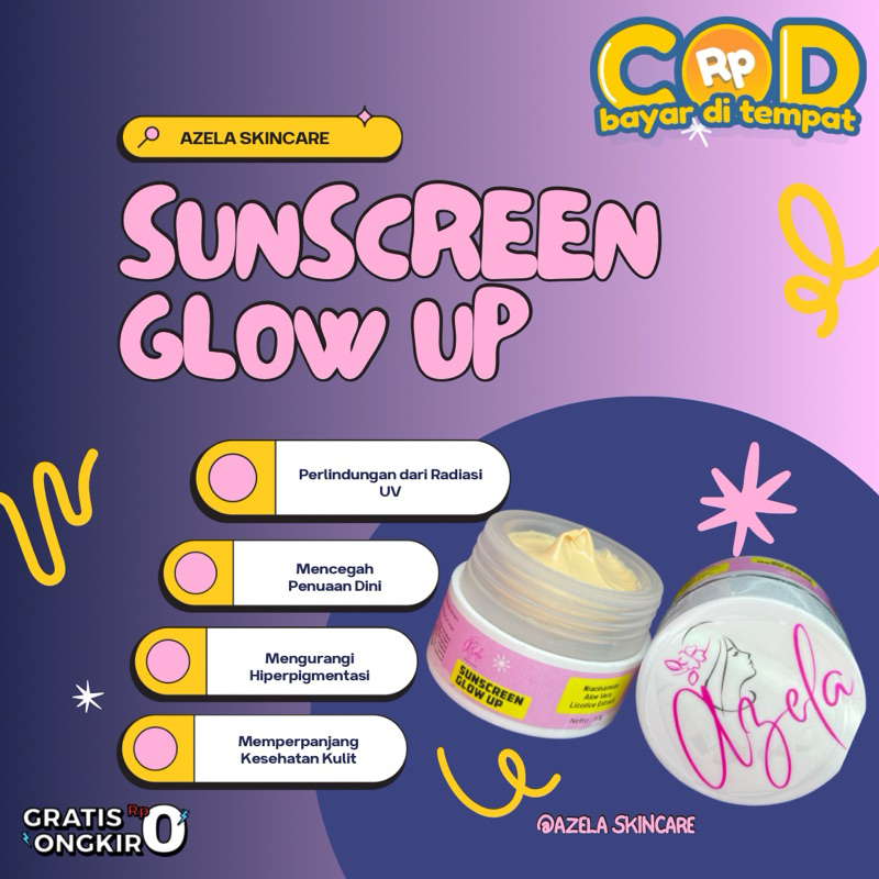 (FARMA BPOM) Siang/Suncreen Glow Up Azela Skincare