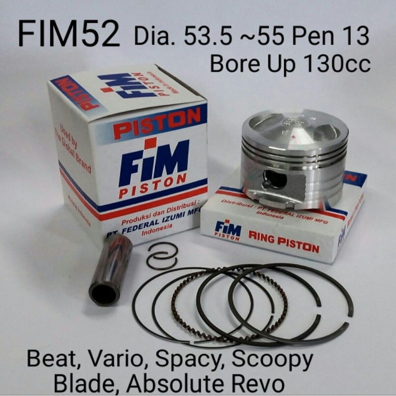 Piston Bore Up Fim 52 Beat,Vario110,Blade