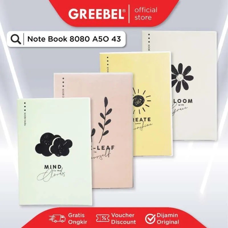 

Notebook Greebel 8080 A5O 43 80 Halaman Buku Agenda Catatan