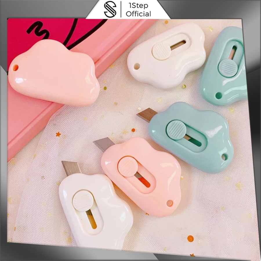 

1step S006 S026 Cutter Mini Portable Bentuk Oval Mini Cutter Polos Travel Kit Pemotong Kertas Paper Cutter Lucu