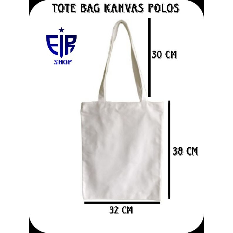 Tote Bag Polos Kanvas Putih Premium