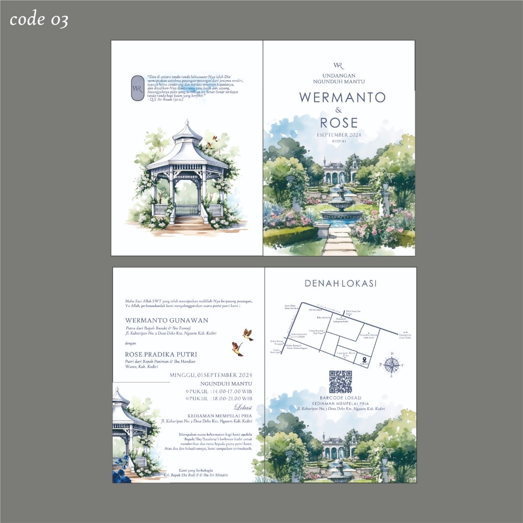 Softcover Lipat 2 | Undangan Pernikahan | Code 3