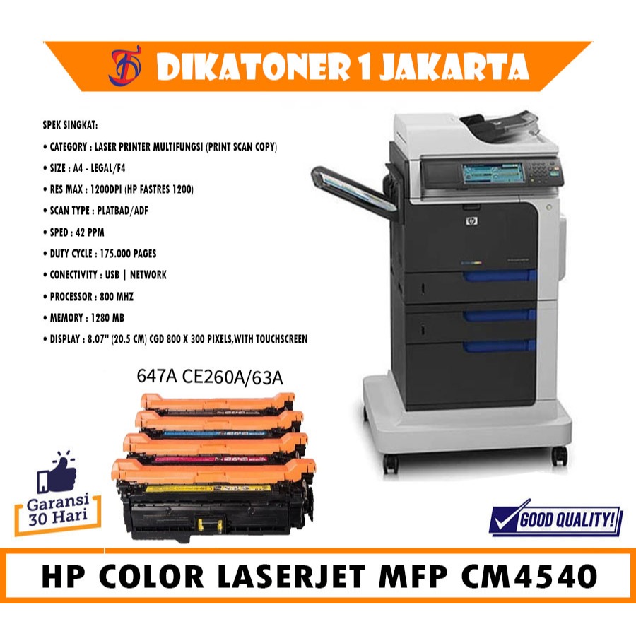 Printer HP Color LaserJet Enterprise CM4540 MFP FULL TRAY