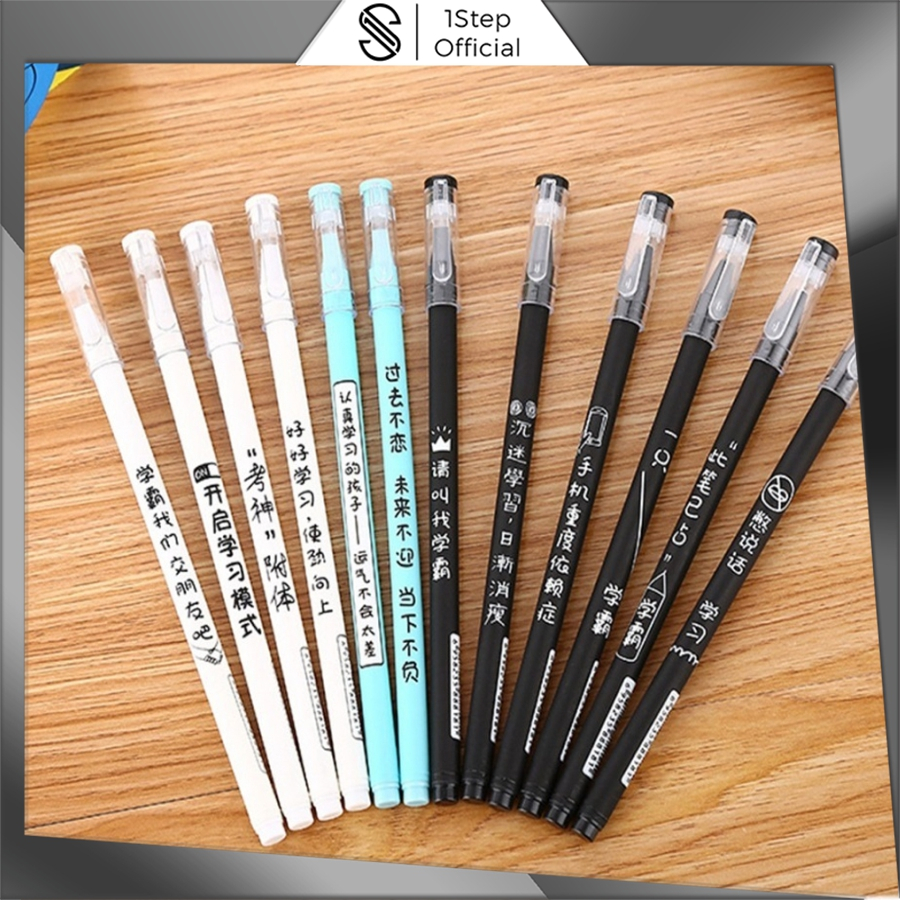 

1step Pulpen Aksen Jepang 0.5MM Alat Tulis Kantor dan Sekolah / Pulpen Gel Japanese S116