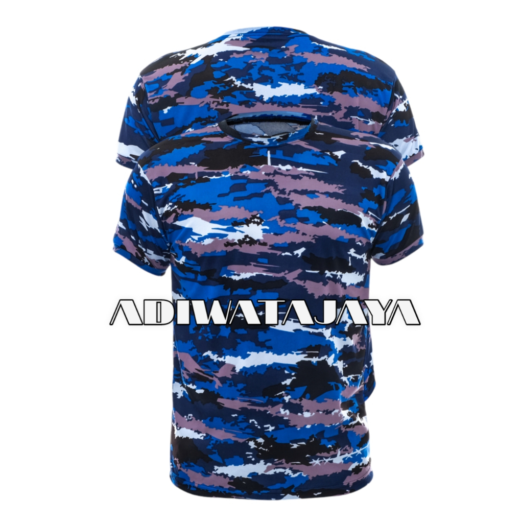 KAOS LORENG DRYFIT TNI AU BAJU TENTARA KAOS LORENG PRIA