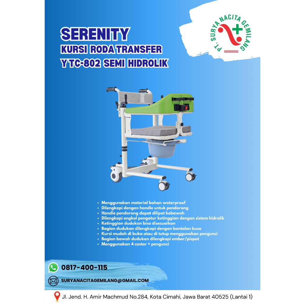 Transfer Chair and Commode Serenity 802