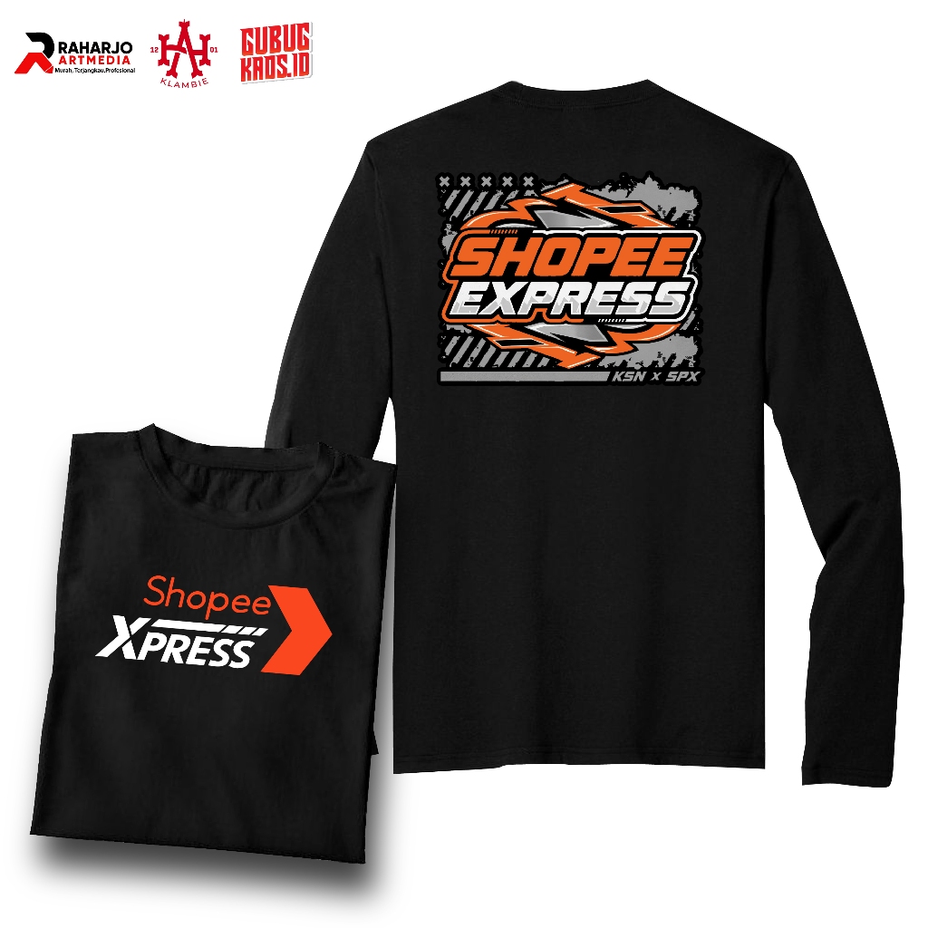 Kaos distro SHOPEE EXPRESS DESAIN 1 lengan panjang I Kaos unisex I 100% COTTON COMBED 30S I SIZE S-5