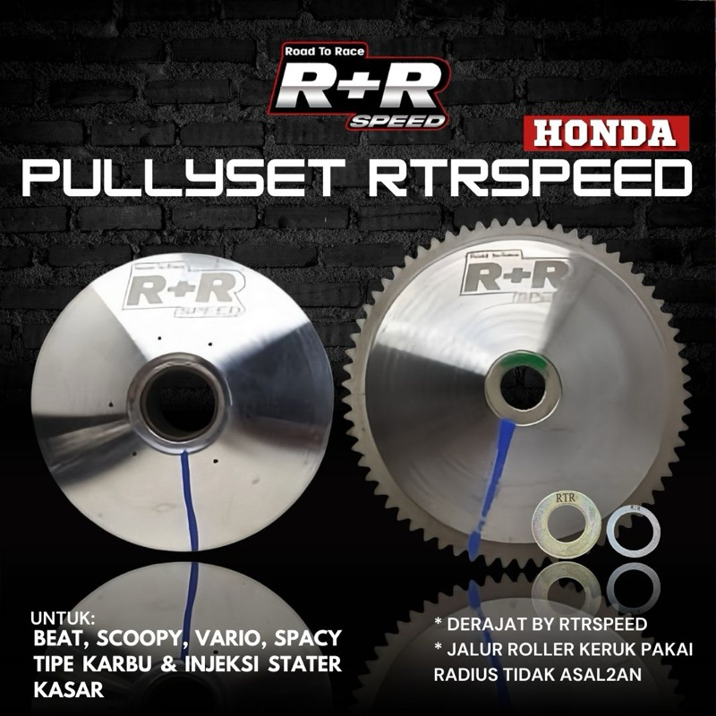 RTRSPEED Pully Depan Racing ( Vario 110, Beat, Scoopy, Spacy Tipe Karbu & Stater Kasar )