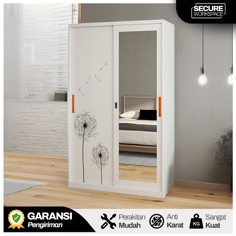 Lemari Pakaian Lemari Pakaian Besi Sliding Lemari Baju Besi Minimalis Lemari Pakaian Minimalis