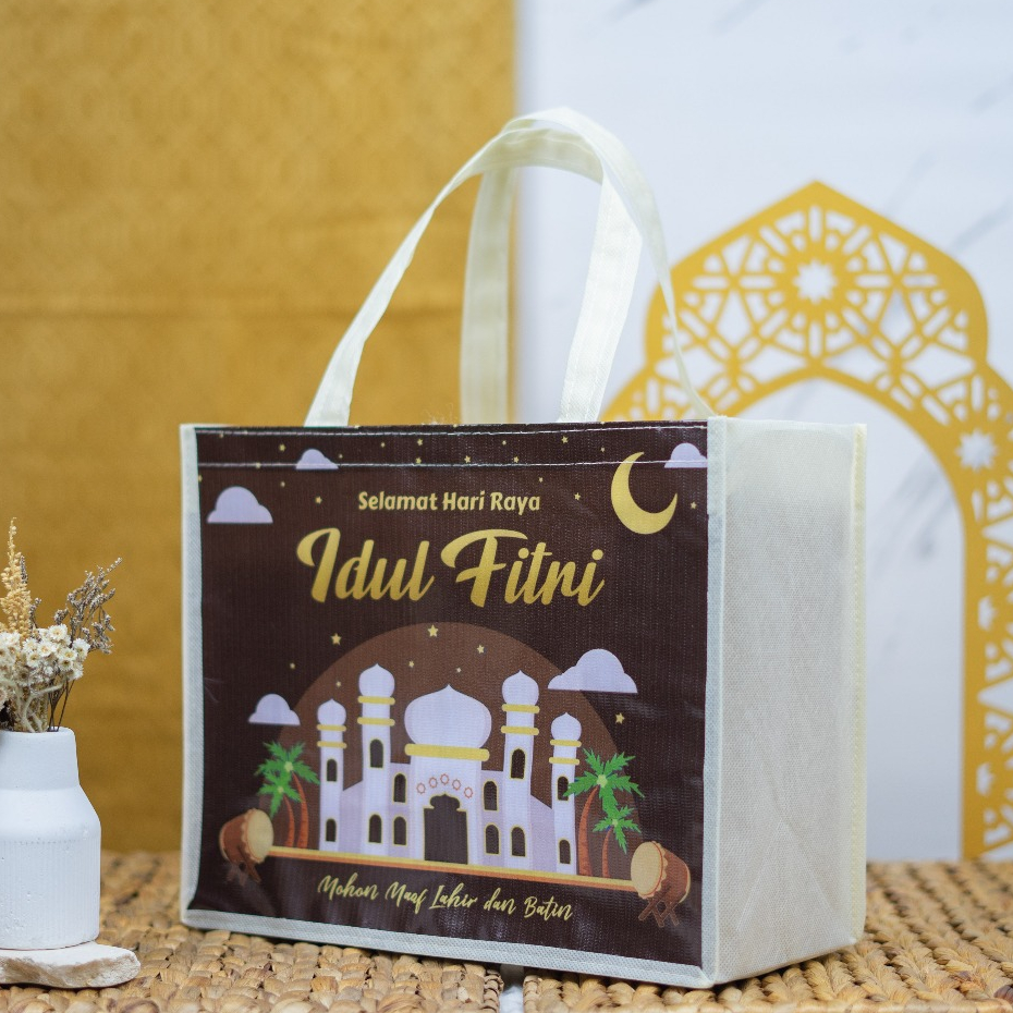 

[COD] Goodie Bag Handle Idul Fitri uk 25x30x14 / Spunbond Lebaran / Tas Idul Fitri New Design