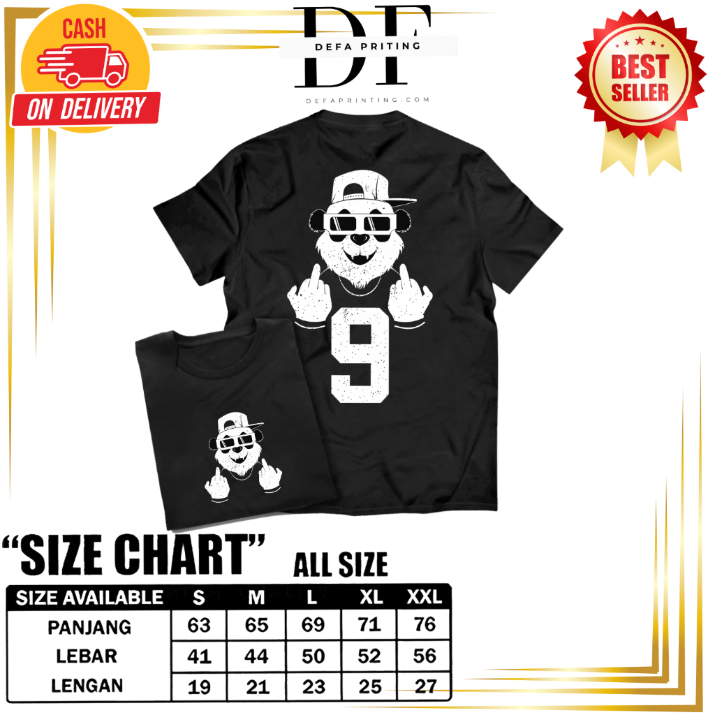 DEFA- (COD) Kaos PANDA Distro Pria / Baju Distro / Kaos Distro Original / Baju Distro Pria / kaos di