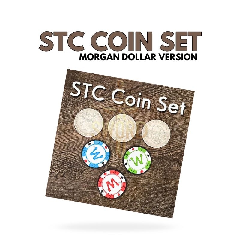 Alat Sulap STC Coin Set Morgan Dollar Version - Super Triple Coin - Three Coin Magic - Coin to Chip 