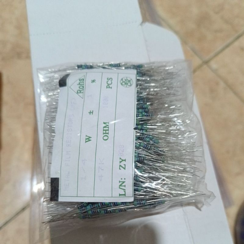 1.000 pcs resistor 1/4 watt 47k 47 k R 1/4w 47K biru R 0.25 watt