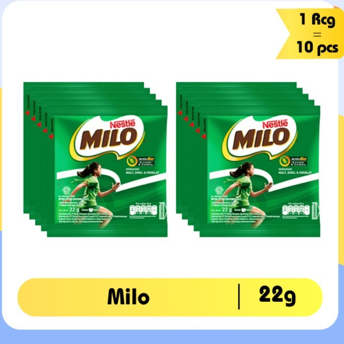 

Susu Milo Activ Go Sachet 22gram 1 Renceng isi 10 Pcs