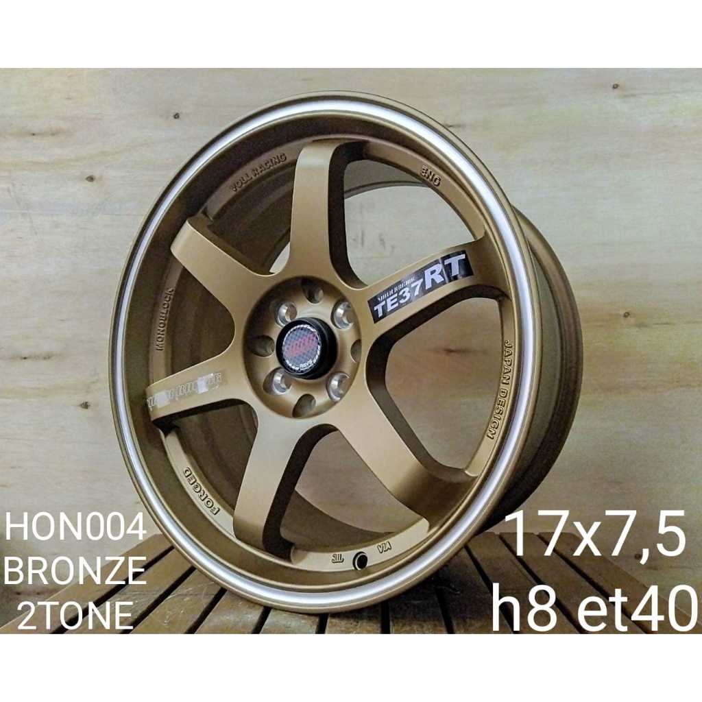 VELG RACING MOBIL MURAH RING 17 TE37 RT R17X7,5 H8X100/114,3 ET40 BRONZE