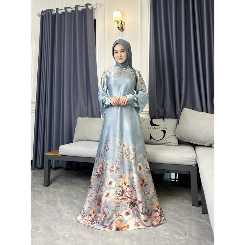 GAMIS SABRINA BAHAN ARMANI SILK PRINTING