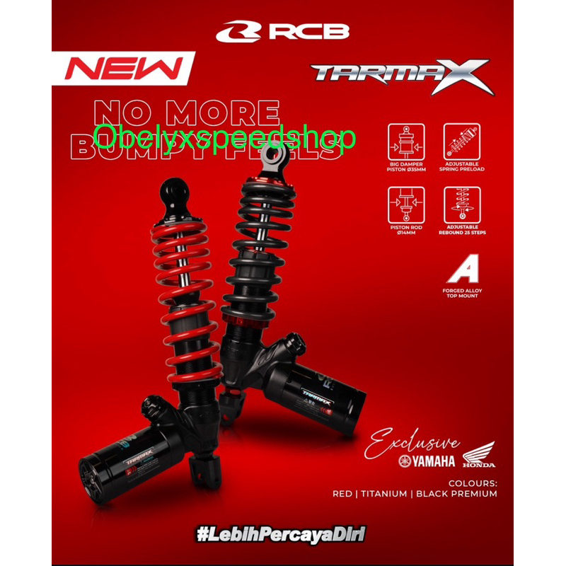 Shock Shockbreaker RCB Racing Boy Tarmax Tabung Bawah 305MM / 330MM - Mio Beat Vario Scoopy Xride Ge