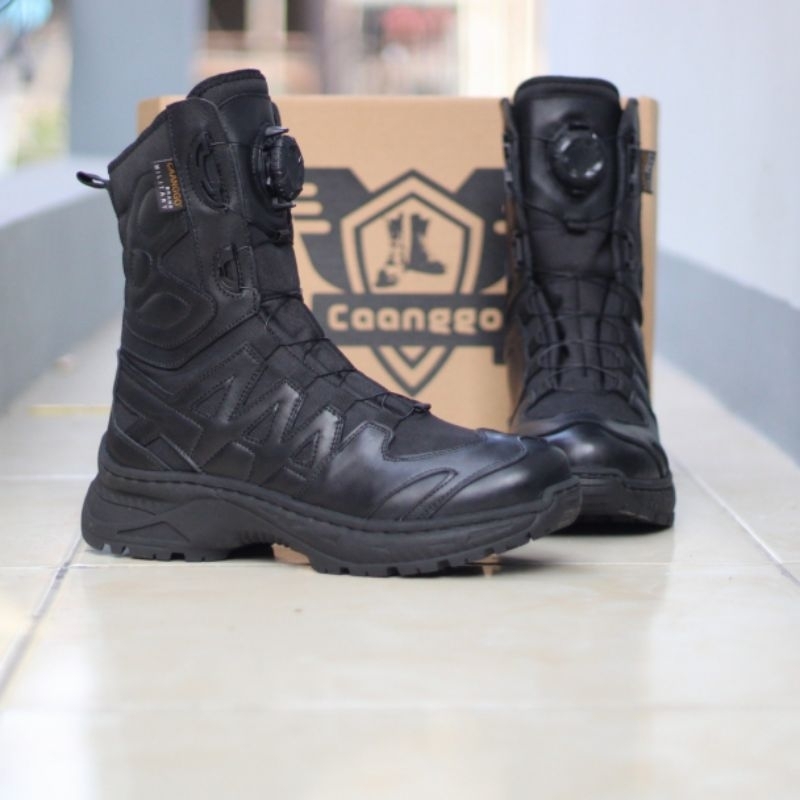 Sepatu BOOTS CAANGGO Forces 8" EN Black Indonesia
