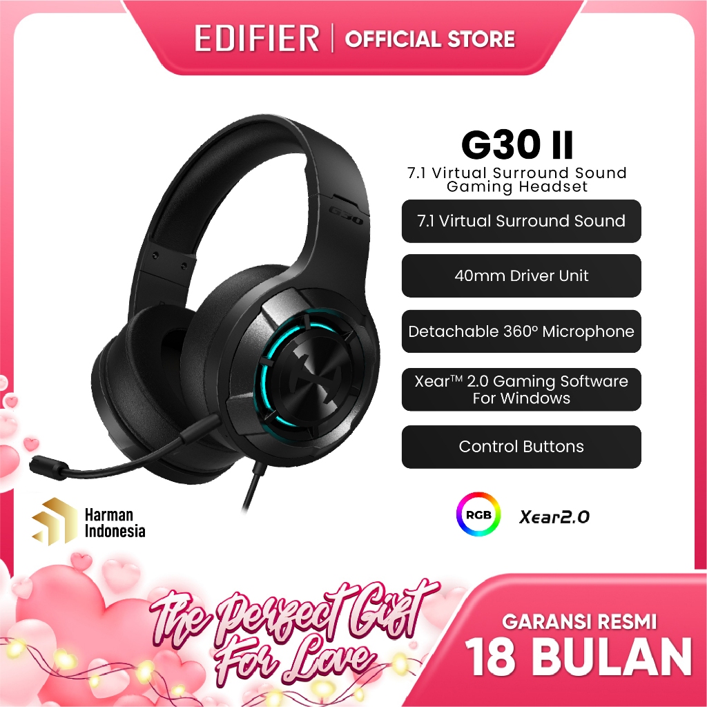 HECATE by EDIFIER G30 II 7.1 Virtual Surround Sound Gaming Headset