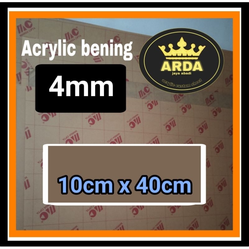 

akrilik 4mm bening 10 x 40 akrilik lembaran marga cipta