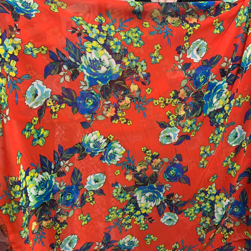 kain sifon motif - kain sifon premium - kain sifon motif bunga