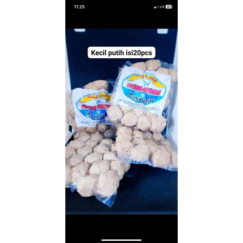 

baso ikan sinar bahari kecil isi 20 butir