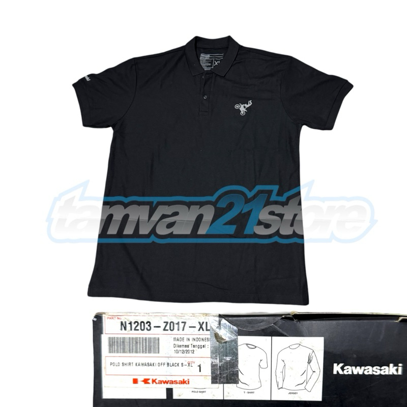 KAOS POLO SHIRT OFF ROAD SERIES BLACK XL ORIGINAL KAWASAKI
