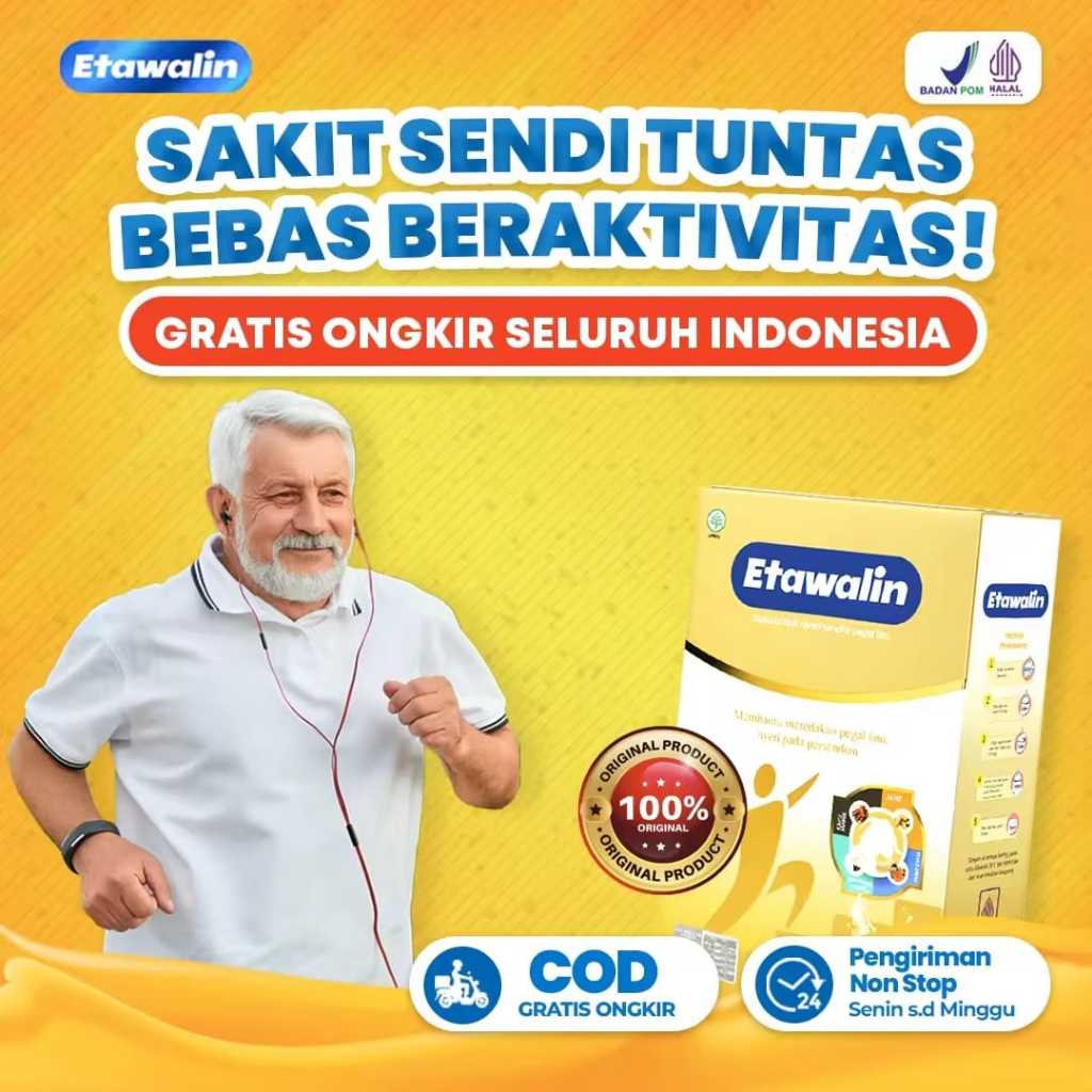 

PROMO! Etawalin Atasi Asam Urat Rematik, Saraf Kejepit, Nyeri Sendi & Menjaga Kesehatan Tulang Sendi