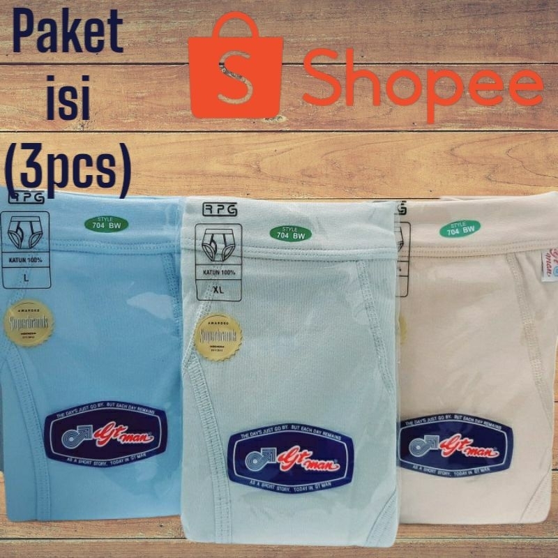GT MAN 704 bw Celana Dalam Gt man Cd Gt Man Celana Dalam Pria Dewasa (isi 3pcs)