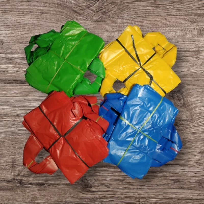 

kantong plastik shoft handle/ kantong souvenir polos ukuran 20x27 tebal 0,4 mm @25 pcz