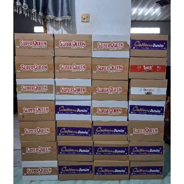 

COKLAT K4TK4T , SUPER QUEEN , QEDBERRY DOMINO , QIYUTELA 1 KARTON