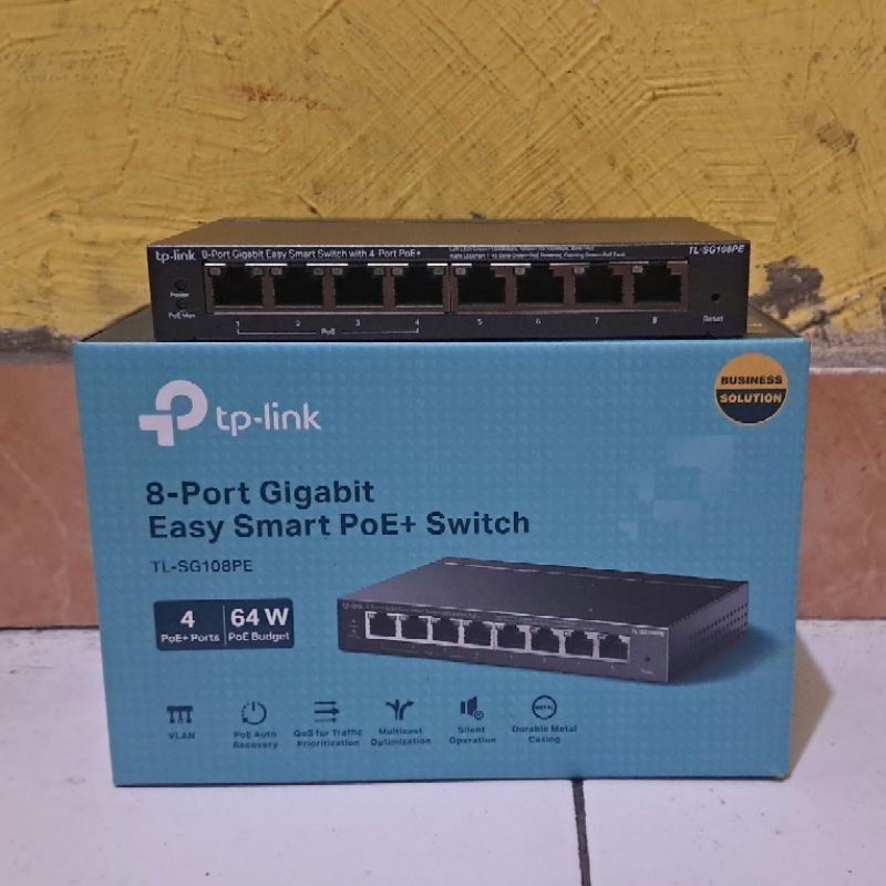 TP-Link SG108PE 8 Port Switch Hub Manageable - PoE 4 port