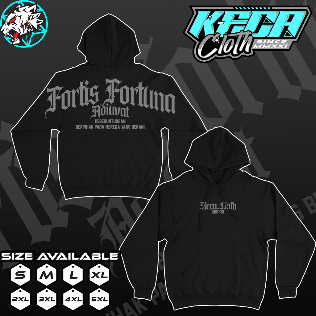 Jaket Hoodie Fortis Fortuna Adiuvat Hodie Kata Kata Viral PREMIUM TEBAL