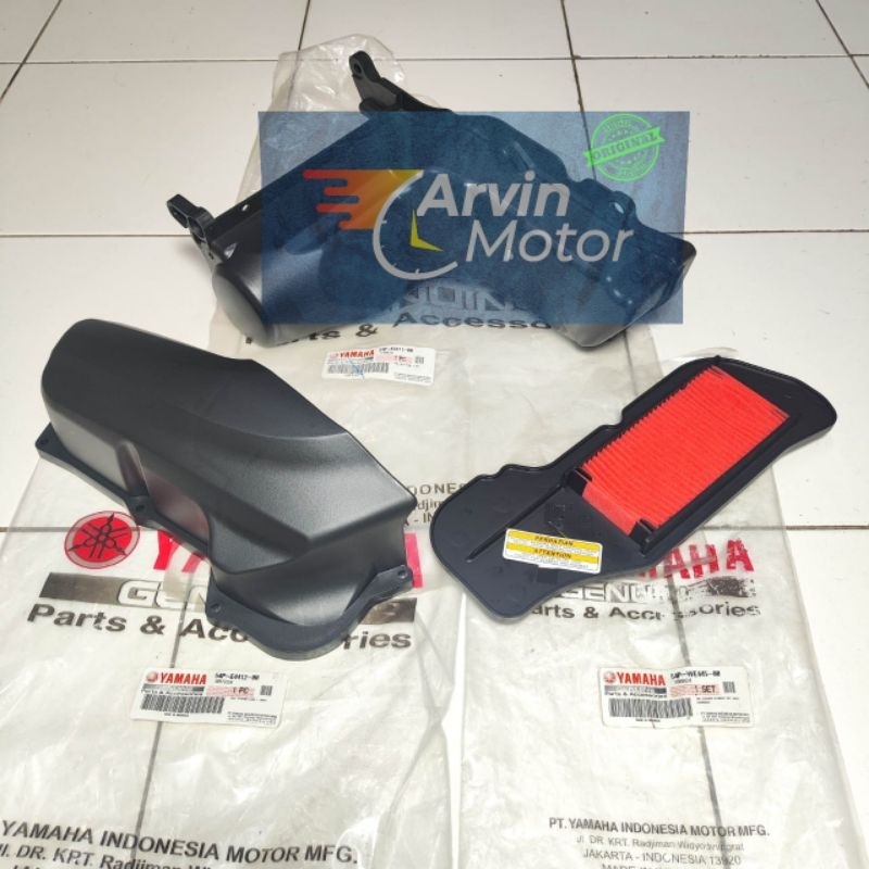 BOX FILTER UDARA 54P SET 3 BAGIAN MIO J FINO 115 SOUL GT 115 FINO FI 115 XRIDE 115 ORI YGP ORIGINAL 