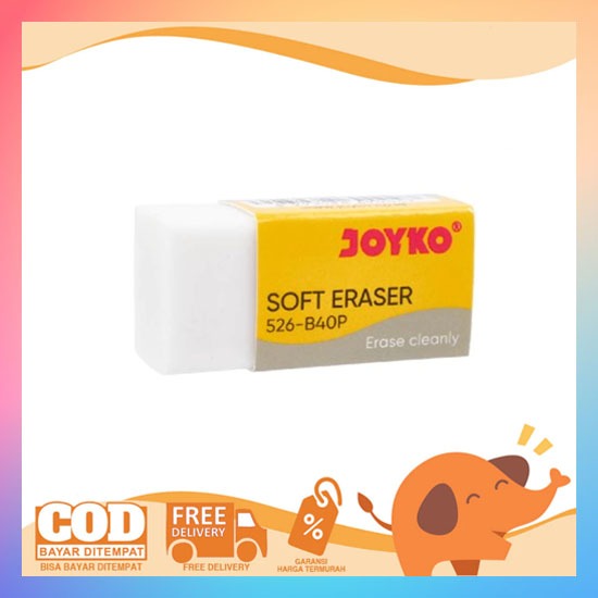 

Penghapus Joyko 526-B40P Kecil / White Eraser Stip Putih Karet Bersih Ujian Exam