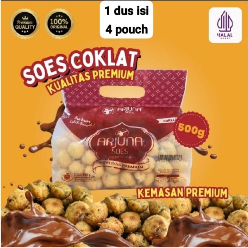 

arjuna soes coklat sus cokelat kemasan bag pouch 500 gr