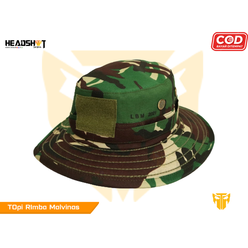 Topi Rimba Malvinas Kawat TNI - Topi Rimba Kawat Malvinas - Topi RImba Outdoor - Topi Rimba TNi AD -