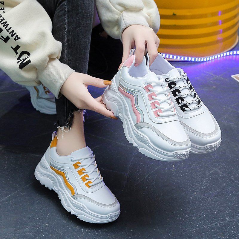 Sepatu Wanita Sneakers wanita kekinian sepatu tali wanita sneakers model terbaru sepatu casual *