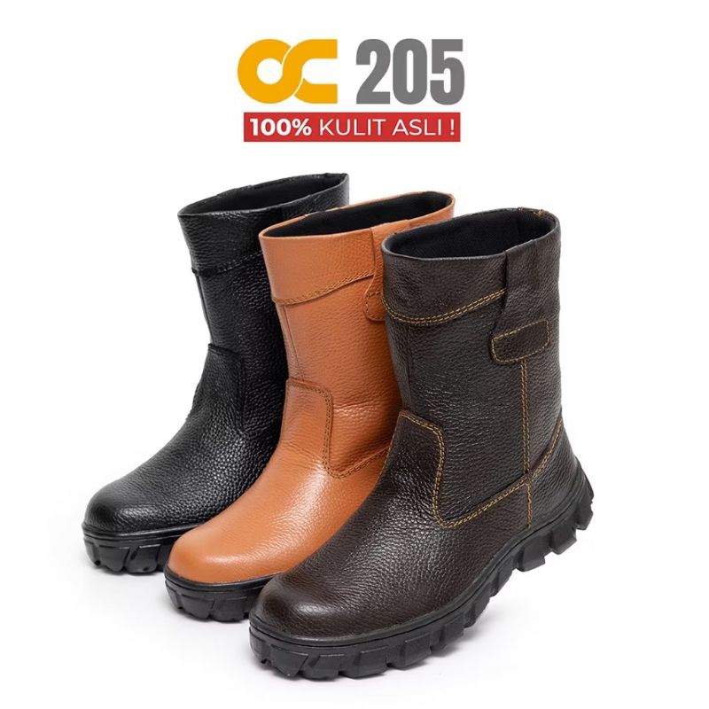 Sepatu Pria safety kulit Asli Odon Cibaduyut,Oc 205