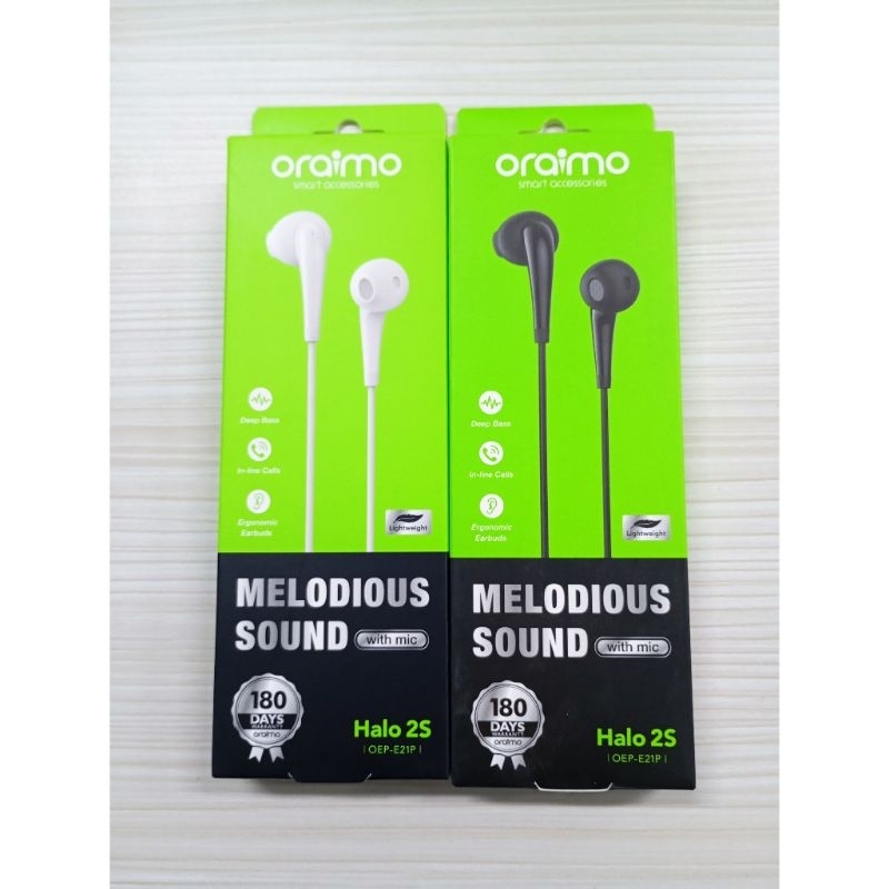 Oraimo Headset / In-Ear Earphone / Handsfreedengan Mic Universal 3.5mm OEP-E21N Black & Red