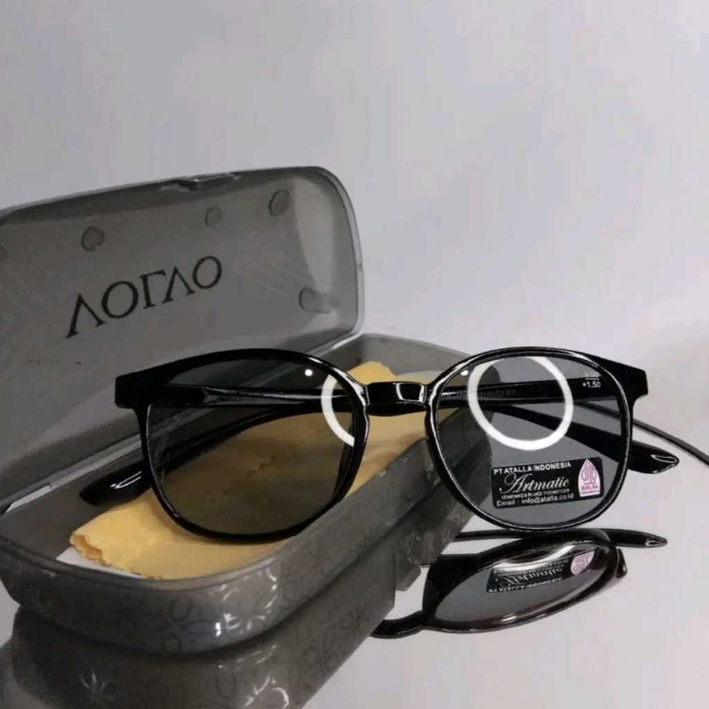 Kacamata Double Fungsi Baca Dan Jalan Lensa Anti Silau Terbaru Ukuran Plus +1.00 Sampai Plus +4.00 B