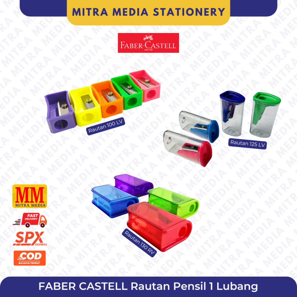 

Faber Castell Rautan / Serutan / Sharperner 1 Lubang / 100 LV / 130 RV / 125 LV
