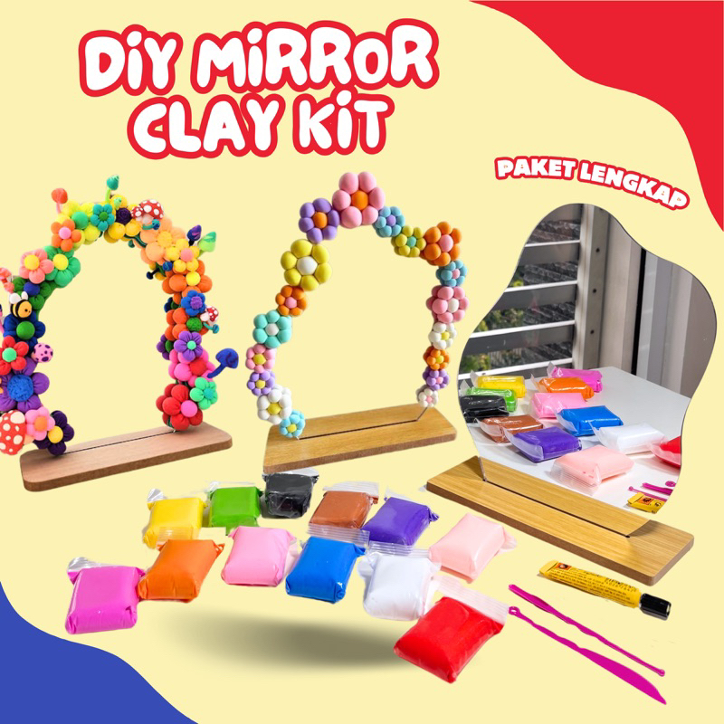 DIY Mirror Clay Kit | Cermin Clay Lucu Estetik | Kaca Clay Aesthetic | Hiasan Kaca Pajangan Kamar